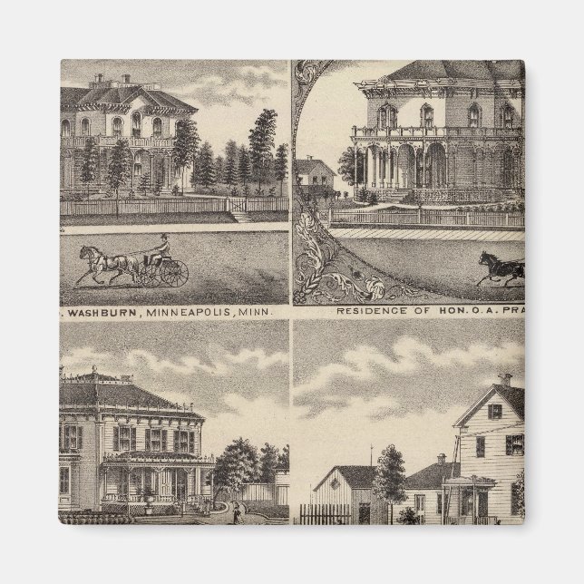 Bostäder i Minnesota Magnet (Framsidan)