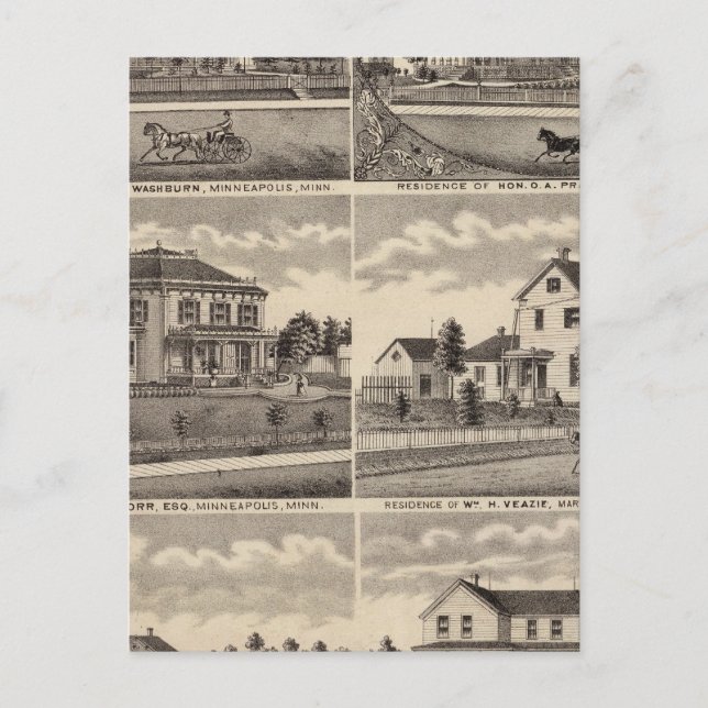 Bostäder i Minnesota Vykort (Framsida)
