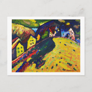 Bostäder i Murnau, Wassily Kandinsky Vykort