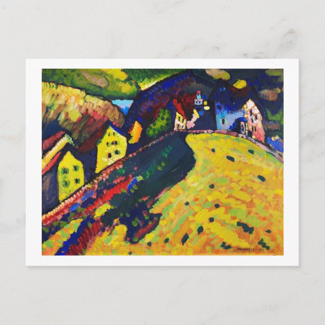 Bostäder i Murnau, Wassily Kandinsky Vykort (Framsida)