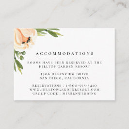 Bostäder i Peach Peony Bröllop Tilläggskort