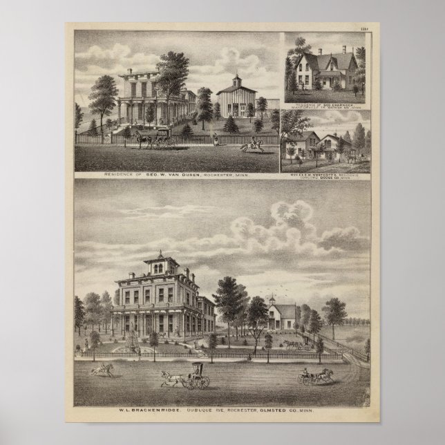 Bostäder i Rochester, Minnesota Poster (Framsidan)