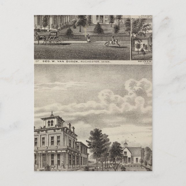 Bostäder i Rochester, Minnesota Vykort (Framsida)