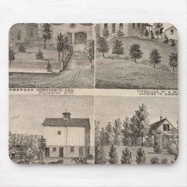 Bostäder i Rochester och Dodge, Minnesota Musmatta (Framsidan)