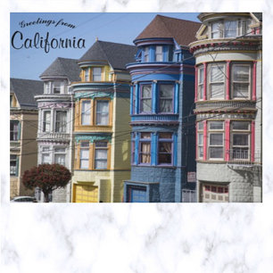 Bostäder i San Francisco California Vykort