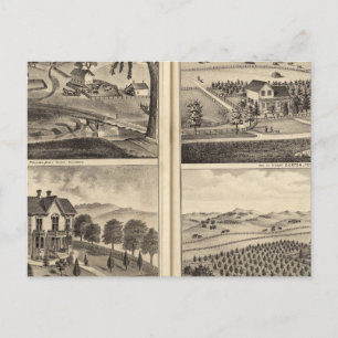 Bostäder i WA Lewis, John Fritsch, Hugh Gaston Vykort