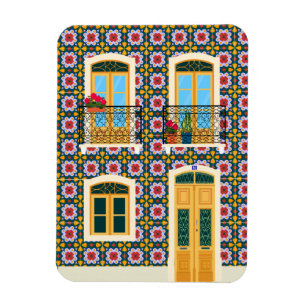 Bostäder med brickor magnet