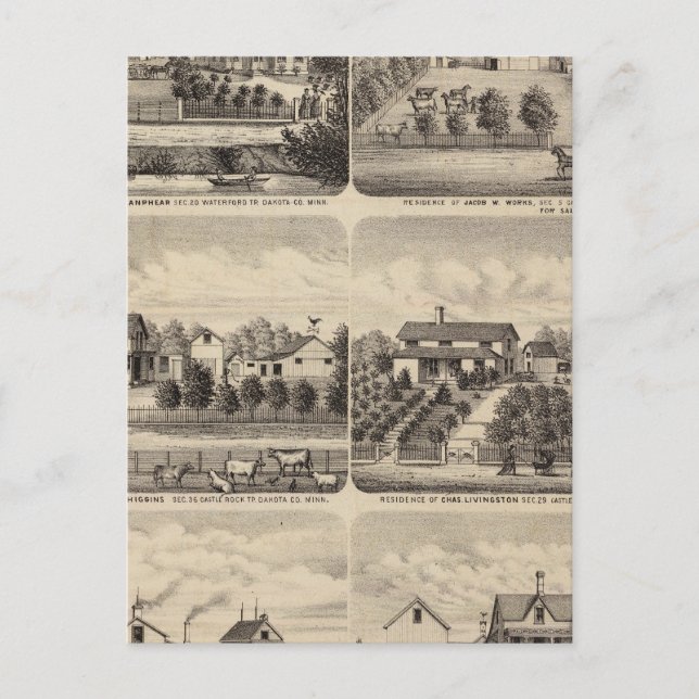 Bostäder, Minnesota 2 Vykort (Framsida)