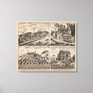 Bostäder och bryggerier i Rochester, Minnesota Canvastryck