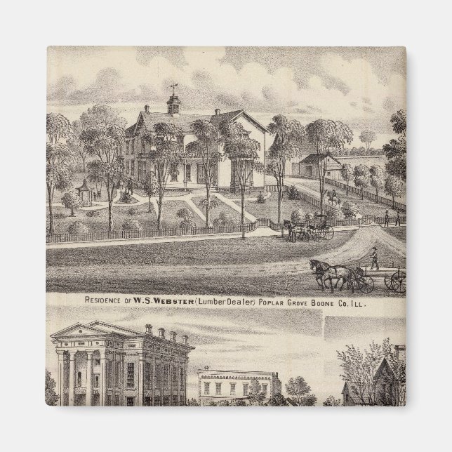 Bostäder och byggnad i Poplar Grove Magnet (Framsidan)