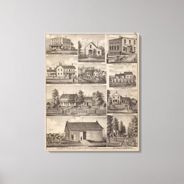 Bostäder och Byggnad, Owatonna, Minnesota Canvastryck (Framsida)