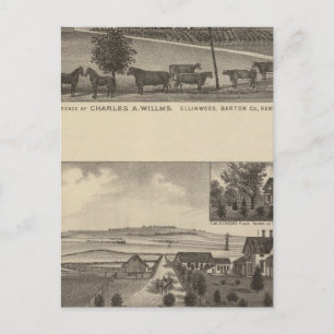 Bostäder och gårdar, Edgerton, Kansas Vykort