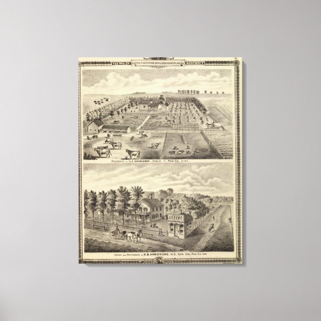 Bostäder och kontor, Douglas Tp Canvastryck (Framsida)