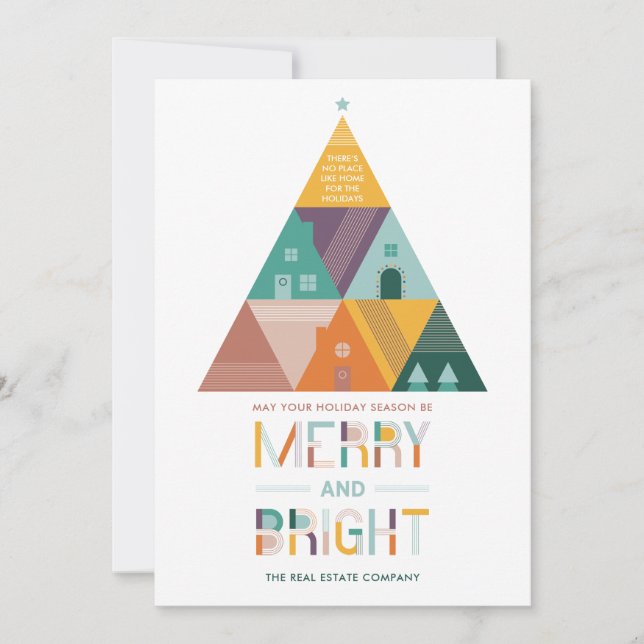 Bostäder och Träd Real Gods Business Helgdag Card Julkort (Framsida)