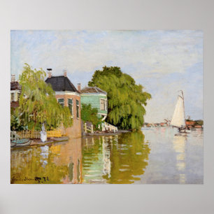 Bostäder på Achterzaan (1871) av Claude Monet Poster
