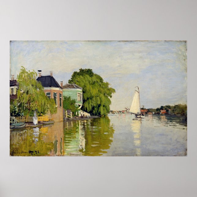 Bostäder på Achterzaan - Claude Monet Poster (Framsidan)