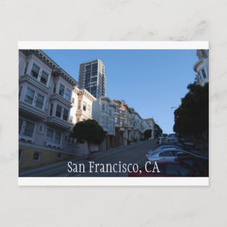 Bostäder på en gata i San Francisco, Kalifornien Vykort