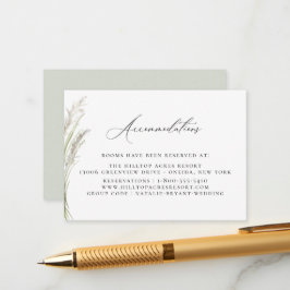 Bostäder vid Pampas Grass Bröllop Tilläggskort