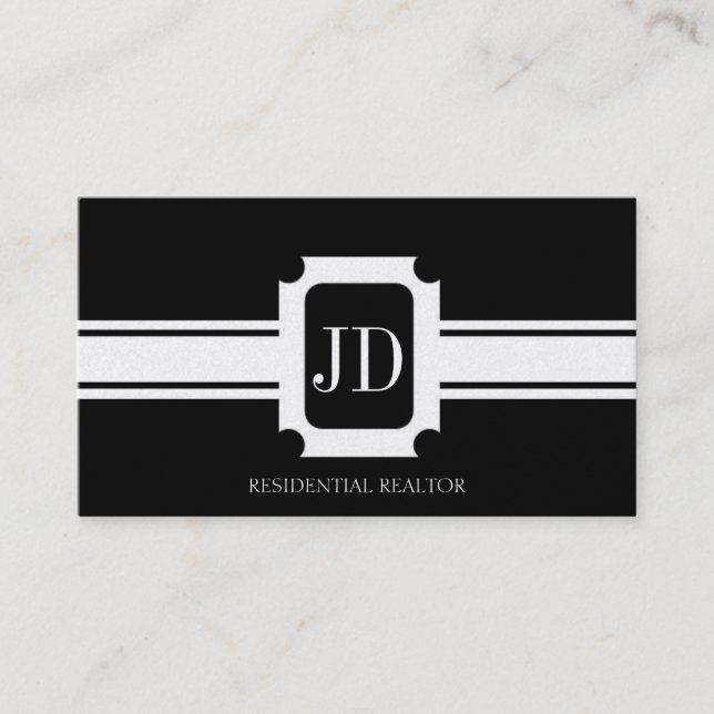 Bostads- band för fastighetsmäklarefastighetguld visitkort (Framsida)