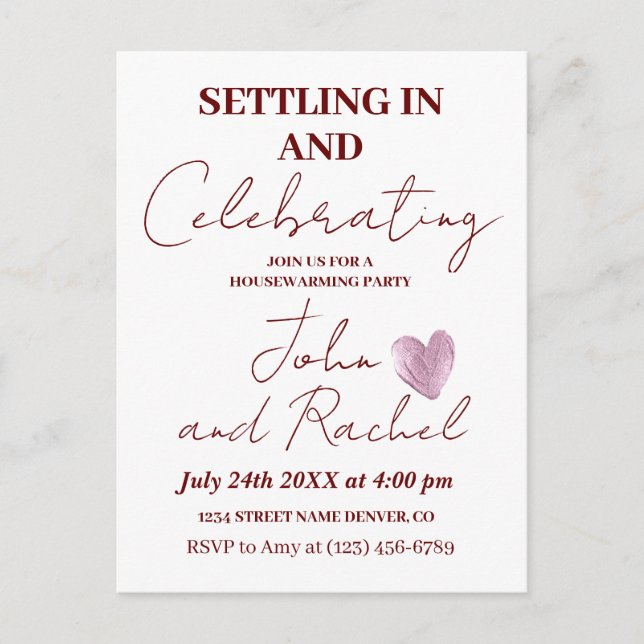 Bostads- och firande av Party i Vykort (Framsida)