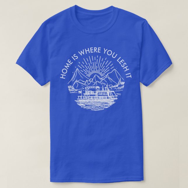 Bostadsbåt ord hemma t shirt (Design framsida)