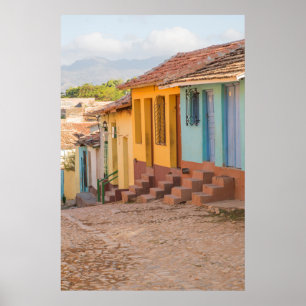 Bostadsbostäder, Trinidad, Kuba Poster