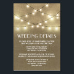 Bostadscertifikat för höftasbröllop bordsnummer<br><div class="desc">Rustic Burlap Wedding Reception & Hotel Ackommodation Cards - inkludera dessa detaljkort för att informera dina gäster om din mottagningsplats,  mottagningstid och hotellinformation för att underlätta planeringen.</div>