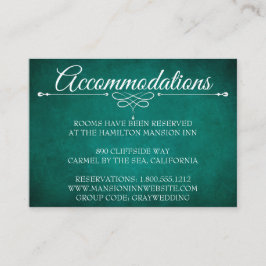 Bostadscertifikat för hotell - modernt Mörk grönt  Tilläggskort