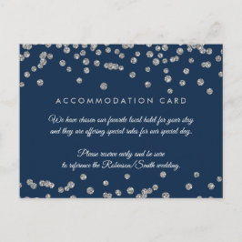 Bostadsflottan Silver Faux Glitter confetti-flotta Vykort