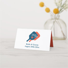 Bostadskort för klasspickleball bröllop bord placeringskort