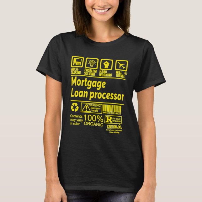 BOSTADSLÅN PROCESSOR LÖSER PROBLEM T SHIRT (Framsida)