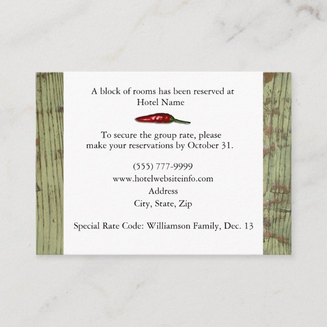 Bostadsskåp för rödpaprika tilläggskort (Framsida)