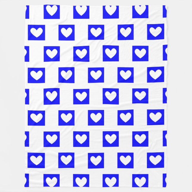 Bostadsuppvärmning Nya Hearts Hearts, Mönster Fleecefilt (Framsidan)