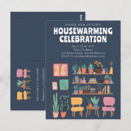 Bostadsuppvärmning Party Inbjudan, Cute Living Rum Vykort