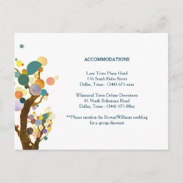 Bostadsutrymme i träd Art Teal Bröllop Vykort