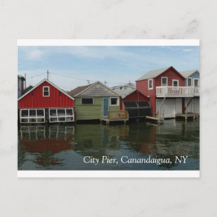 Bostadsvåning: City Pier, Canandaigua, NY Vykort