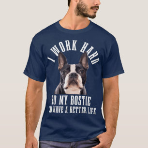 Bostie Mamma Hund Pappa Funny Boston Terrier T Shirt