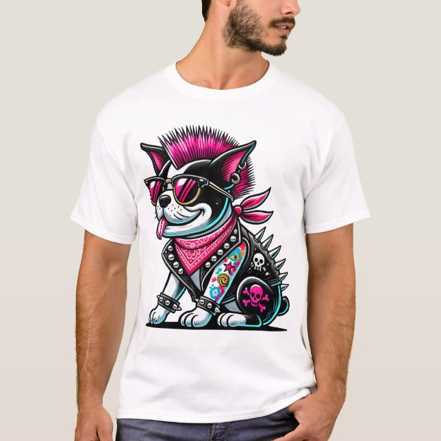 Bostie Punk Design T Shirt (Framsida)