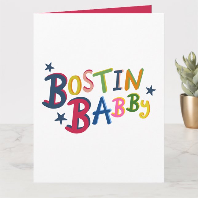 BOSTIN BABBY Black Land Ord Nyfödd bebis-kort Kort (Liten växt)