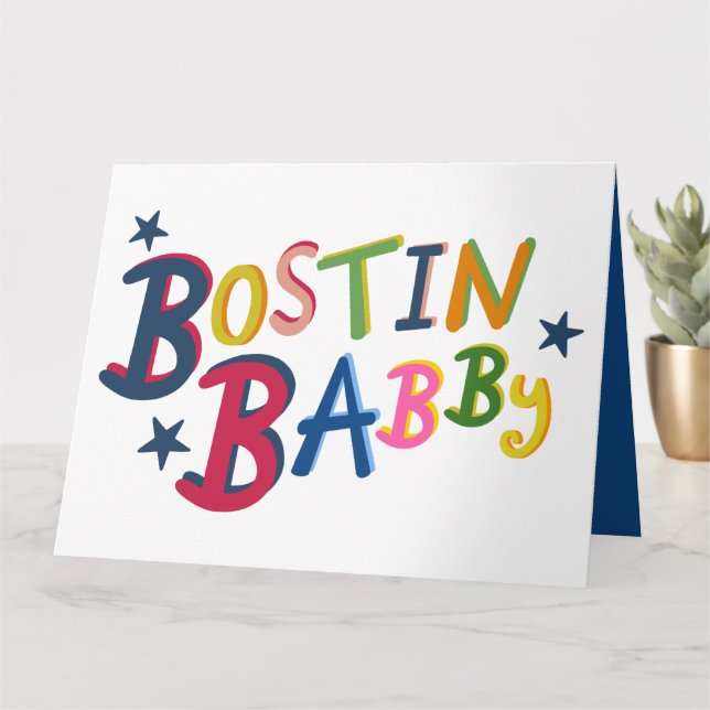 BOSTIN BABBY Black Land Ord Nyfödd bebis-kort Kort (Liten växt)