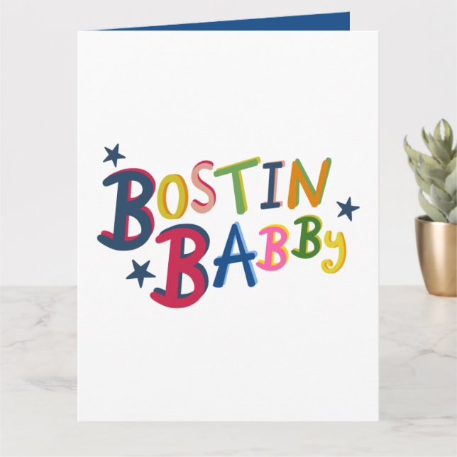 BOSTIN BABBY Black Land Ord Nyfödd bebis-kort Kort (Liten växt)