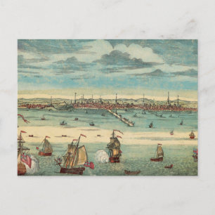 Boston 1800-talets segelbåtscen vykort