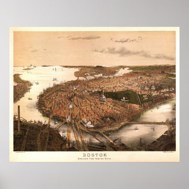 Boston 1877 Reproduction Lithograph Poster (Framsidan)