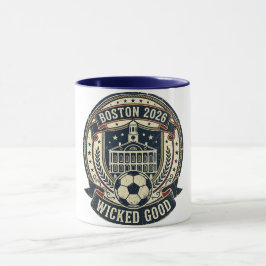 Boston 2026 World Cup Värdstad Vintage Fotboll Mugg