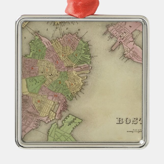 Boston 2 julgransprydnad metall (Framsidan)
