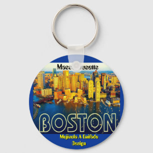 boston 2, skräddarsy Massachusetts - Nyckelring