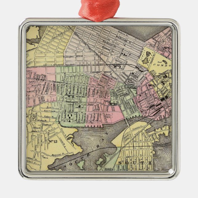 Boston 3 julgransprydnad metall (Framsidan)