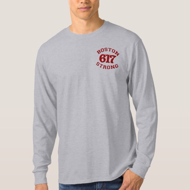 BOSTON 617 STRONG 3D-korrigering Tee Shirt (Framsida)