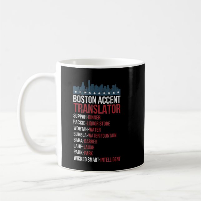 Boston accent Translator för Wicked Smaht Bostonia Kaffemugg (Vänster)