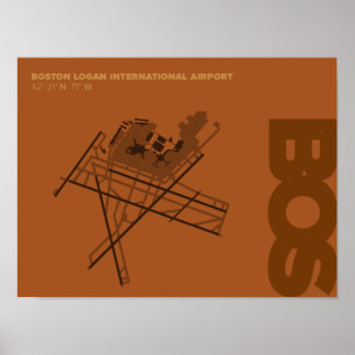 Boston Airport (BOS)-diagram Poster